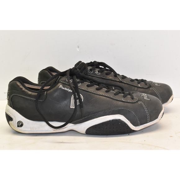 Prototipo Piloti Loafers Piloti Men's Prototipo GT Driving Racing Black  Leather Shoes Size